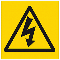 картинка Опасность поражения электрическим током, 50x50